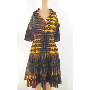 Kara Chic By NF Tribal Print Ruffle Dress -Size 2